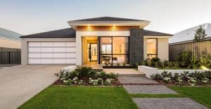 Newly built Perth home with Natural Stone Black Quartz cladding