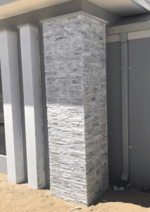 Natural Stone Calacatta for beam outside Perth home