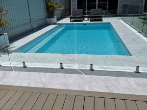pool in perth backyard - surrounded by white porcelain