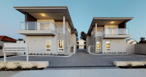 Newly built home with Rockford Charcoal Driveway pavers