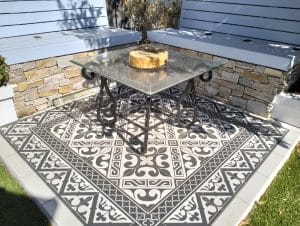 Natural Ledge Slate Stone Cladding seating area